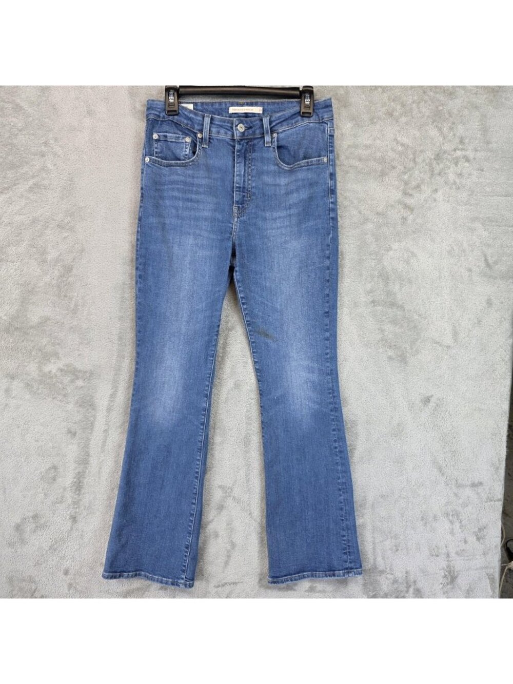 Levis Premium 725 High Rise Bootcut Jeans Womens 30 Blue Med Wash Stretch Denim